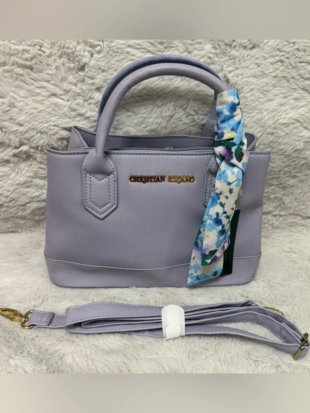 Christian Siriano Lavender Top-Handle Satchel